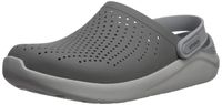 Crocs Men's and Women's LiteRide Clog, Casual Athletic Shoe with Extraordinary Comfort Technology, Smoke/Pearl White, 15 US Women / 13 US Men