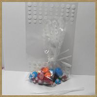 100pcs 4X 6 Polka dot Cello Bags + 100 Matched Twist Ties for Party Gift Packing (White)