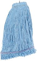 Impact 36132 Layflat Screw-Type Cut-End Blend Wet Mop Head with No-Tangle Band, 32 oz, Blue (Case of 12)