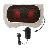 Antilog Multifunctional Cervical Vertebra Neck Shoulder Massager Electric Massage Pillow with Adjustable Intensity, Deep Tissue Shiatsu for Muscles Pain Relief Relaxation, Ideal Gifts (US 110-240v)