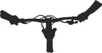 hBARSCI Mountain Bike Rider View Vinyl Decal - 5 Inches - for Cars, Trucks, Windows, Laptops, Tablets, Outdoor-Grade 2.5mil Thick Vinyl - Matte Black