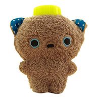 Mini Cartoon Washable Soft Cover Hot Water Bottle Warm Hand Bag-Brown