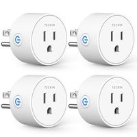 Smart Plug Compatible with Alexa Google Assistant IFTTT for Voice Control, Teckin Mini Smart Outlet Wifi Socket with Timer Function, No Hub Required, White FCC ETL Certified