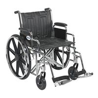Drive Sentra EC Heavy Duty Wheelchair, Detachable Desk Arms, Swing Away Footrests, 20" Seat, Model - STD20ECDDAHD-SF