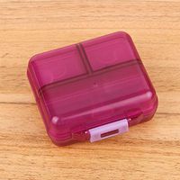 HQLCX Medicine Pill Storage Box Mini Kit Portable Kit One Week Portable Tablet Drug Storage Box Travel Split Pill Box,Purple