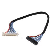 Dinfoger Hooks LVDS Cable D8 FIX-30P-D8 FIX 30 Double Pins 2ch 8bit 1.0mm Pitch 250mm 500mm 17-21inch LCD Display Panel Screen Controller