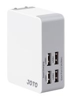 JOTO 4 Ports USB Wall Charger Power Adapter (25W/5A) with Smart IC Intelligent High Speed Charging for Apple, Android and All Other USB Devices (4 outlets USB Travel Charger) (White)