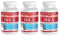Dhea and Testosterone - DHEA 50 mg - Support Cognitive Function - 180 Capsules (3 Bottles)
