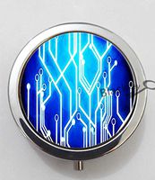 BlackKey Circuit Board Boards 3-Compartment Decorative Pocket Gift Box Case Organizer for Pill, Color 1 -1066