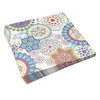 Meiosuns Napkins Floral Paper Napkins Tea Cups Paper Cocktail Napkins Decorative Napkin for Tea Party, Birthday (Kaleidoscope, 20 Count)