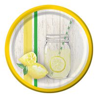 Creative Converting 319659 96 Count Lemonade Days Sturdy Style 7" Dessert Plates
