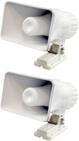 2) Pyle PHSP4 6" 50 Watt Indoor/Outdoor Waterproof Home PA Horn Speaker - White