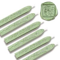 Apple Green Premium Sealing Wax with Wick 6PK Flexible Mailable for Wax Seal Stamp