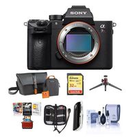 Sony a7R III Mirrorless Digital Camera Body - Bundle with Camera Bag, 32GB SDHC U3 Card, Table Top Tripod, Cleaning Kit, Memory Wallet, Card Raeder, Mac Software Package