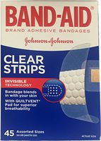 BAND-AID Clear Strips Invisible Technology, Assorted, 45 Each (Pack of 3)