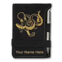Mini Notepad, Kraken, Personalized Engraving Included (Black)