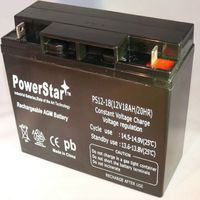 12 Volt 18 Ah Rechargeable Battery with Nuts and Bolts replaces 51814 6fm17 6-dzm-20 6-fm-18 lcx1220p