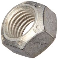 Steel Hex Nut, Zinc Yellow-Chromate Plated Finish, Grade C, Self-Locking Top Lock, Right Hand Threads (Pack of 25)