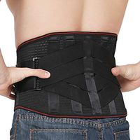 Lower Back Braces for Back Pain Relief - Compression Belt for Men & Women - Lumbar Support Waist Backbrace for Herniated Disc, Sciatica, Scoliosis - Breathable Mesh Design, Adjustable Straps(XS Black)