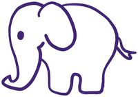 hBARSCI Elephant Vinyl Decal - 5 Inches - for Cars, Trucks, Windows, Laptops, Tablets, Outdoor-Grade 2.5mil Thick Vinyl - Purple
