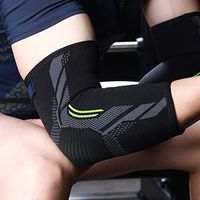 S&J FIT Elbow Brace Compression Sleeve for Tendonitis Weightlifting Tennis Elbow Cubital Tunnel Syndrome Ulnar Nerve Entrapment for Men Women Single S