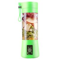 Portable Home USB Rechargeable 4-Blade Electric Fruit Extractor Juice Blender Juicer Cup - Green