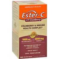 4 Pack of American Health Ester-C Urinary Tract Formula - 90 Vegetarian Tablets - Gluten Free - Wheat Free - Vegan