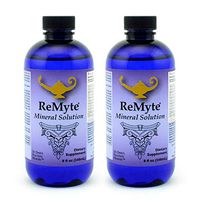 RnA ReSet - ReMyte Mineral Solution, Liquid Multi Mineral, Electrolyte Solution, 12 Minerals Including Iodine, Selenium, Zinc, Magnesium, Boron, 240 ml - by Dr. Carolyn Dean (2-Pack)