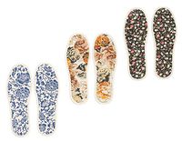 Maiwa Sweat Absorption Cotton Insole Invisible Liner 3 Pack (Men6, Multi1)