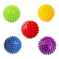 Mydio 5 Pack 3Inch Spiky Massage Balls,Fitness Ball Toys Ball Sports,Set of 5