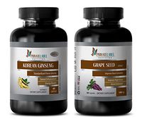 antioxidant Complex - Korean Ginseng - Grape Seed Extract - Combo - red maca Powder Natural - (2 Bottles Combo)