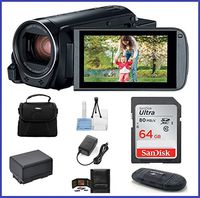 Canon VIXIA HF R82 Full HD Camcorder Bundle, Includes: 64GB SDXC Memory Card, Card Reader, Spare Battery and More.