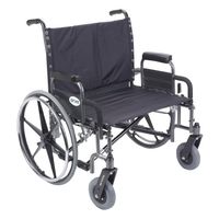 Drive Medical Sentra Heavy Duty Wheelchair with Various Arm Styles, Chrome, 26"