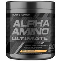 Cellucor Alpha Amino Ultimate EAA & BCAA Recovery Powder + HMB, Essential & Branched Chain Amino Acids For Post Workout Hydration, Orange Sherbet, 20 Servings