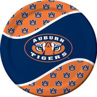8-Count Paper Dinner Plates, Auburn Tigers