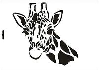 UMR-Design W-037 Giraffe Textil- / wallstencil Size A5