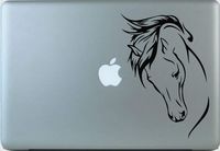 Horse Head Unique Style Silhouette Sticker Decoration Vinyl Decal is a Wild Spirit Horse Head Beautiful Print MacBook Sticker. Laptop Sizes 11, 12, 13 and 15 inch. Many Colors-Black