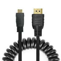 Copeak Full HDMI to Mini HDMI Male Cable Coiled High Speed HDMI to Mini HDMI Cable 11.8"/30cm High Speed Support 1080p Ethernet & Audio Return