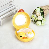 Ywoow Container, Popular Mini Contact Lens Case Box Travel Kit Easy Carry Mirror Container,Baby Duck Contact Lens case