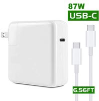 87W USB-C Power Adapter, Compatible MacBook Pro/Air 29W 61W 87W USB C Charger, 87W Type-C Laptop Charger with 2M USB C Cable, Compatible MacBook Pro 12'' 13'' 15'' 2016 Late MacBook Air 2018 Late