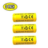 (3 Pack) 1.2v 1200MAH NiCad Battery KR-1500AUL KR1100AE KR-1200AUL Exit Sign Emergency Light ELB-1201N ELB 1210 ELB 1201 ELB1210 ELB1201 ELB1210n ELB1201n ASC0086 Lithonia ELB-1210N Nickel Cadmium
