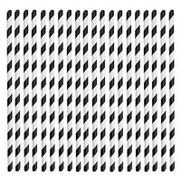 Rink Drink Biodegradable Paper Drinking Party Wedding Celebration Straws - Black and White - Party Wedding Celebration Pack of 25