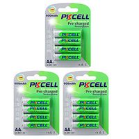 1.2V AA 600 mAh Precharged NIMH Rechargeable Batteries 12PC