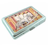 Perfection In Style Metal Silver Cigarette Case Vintage Circus Design 012
