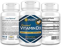 Natural Stacks - Vitamin D3 (90 ct.) -5,000 IU of Vitamin D3 per Soft Gel with 100mg Coconut Oil for Effective Absorption