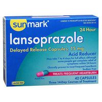 Sunmark Lansoprazole, 24 Hour Acid Reducer, Delayed Release Capsules - 42 capsules