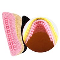 2 Pairs 4D Silicone Gel Heel Pad Back Grip Liner Heel Cushion Foot Care Protector High Heels Shoes Grip Liner Shoe Insoles Pad for Blisters and Loose Shoes (Thick, Black)