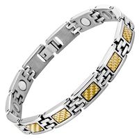 Willis Judd Womens Titanium Magnetic Bracelet with Carbon Fiber Size Adjusting Tool and Gift Box Included