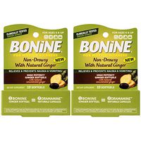 Bonine Motion Sickness High Potency Ginger Softgels, 10 Count, 2 Count