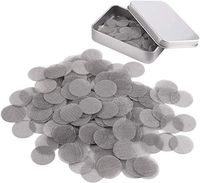 100 Pieces Pipe Screens, Metal Pipe Screen 100% Stainless Steel, Pipe Screen Filters with Metal Box (5/8 Inch)